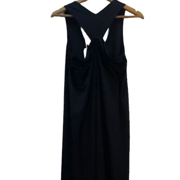 Anama Evereve Twisted Back Side Slits Maxi Black Dress Size‎ L NEW Beachy - Picture 7 of 10
